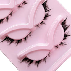5pairs Fox Eye Slanted Voluminating False Eyelashes, End Extended Black Stem Stage Makeup Lashes, AQ-02