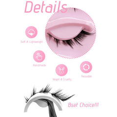 5pairs Fox Eye Slanted Voluminating False Eyelashes, End Extended Black Stem Stage Makeup Lashes, AQ-02