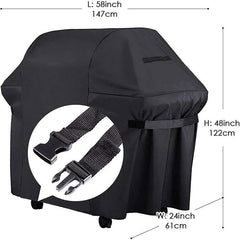 Outdoor 600D Oxford Fabric Waterproof Dustproof BBQ Grill Cover, 147x61x122cm
