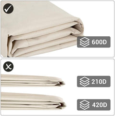 Patio Sofa Cover 600D Waterproof & Windproof Outdoor Couch Cover Garden Furniture Protector with Air Vents, 137x96x73/50cm