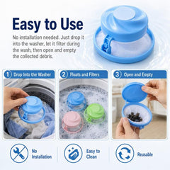 Washing Machine Lint Catcher Floating Hair Filter Mesh Net Bag for Laundry Reusable Pet Hair Remover for Washing Machine