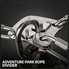 XINDA Continuous Belay System Diverter 304 Stainless Steel Rope Connector for Adventure Parks, Zipline, Vi Ferrata, and High Ropes Courses