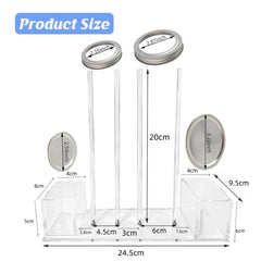 Integrated Acrylic Mason Jar Lid Organizer, Fits 12 Wide-Mouth/12 Standard-Mouth Lids and Rings