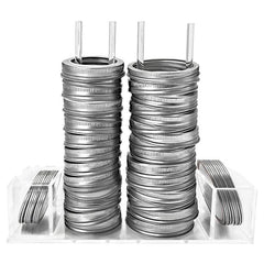 Integrated Acrylic Mason Jar Lid Organizer, Fits 12 Wide-Mouth/12 Standard-Mouth Lids and Rings