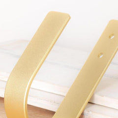 2pcs Wall-Mounted U-Shaped Metal Curtain Storage Hook, 2pcs Gold