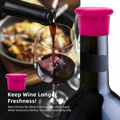 LsCook 6pcs /Pack Food-grade Silicone Wine Bottle Protective Freshness Cap Leak-proof Silicone Stopper