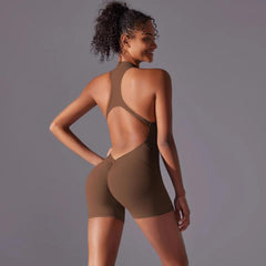 High-Intensity Tight-Fitting Backless Bodysuit/Yoga Wear, M