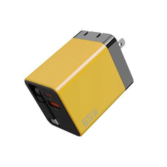 65W GaN Wall Charger With Built-In Retractable USB-C Cable 3-Port Fast Charging Block, US Plug, EU Plug, UK Plug