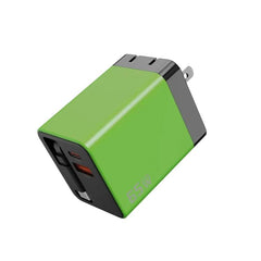 65W GaN Wall Charger With Built-In Retractable USB-C Cable 3-Port Fast Charging Block, US Plug, EU Plug, UK Plug
