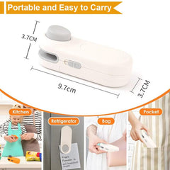 LsCook Mini Portable Snack Bag Sealer Compact Household Hand-Press Heat Sealer