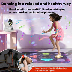 Home Sports Kids Light-Up Dance Mat, Wireless Musical Fitness Dance Machine