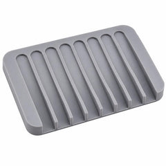 Silicone Soap Dish Self-Draining Bar Soap Holder Flexible Unbreakable Soap Saver Tray for Bathroom Shower, Bathtub and Kitchen Sink