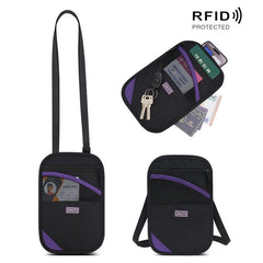 JUNLETU RFID Anti-Theft Card Holder Passport & ID Protector Ticket & Coin Pouch