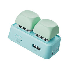 Hanlinyue 2-Key High-Speed Switch Keyboard Bluetooth Page Turner, Blue For KOBO, Blue For E-book