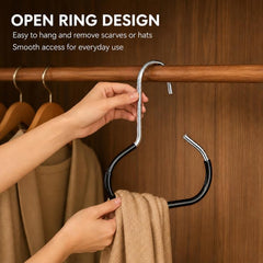 3pcs /Pack Metal Hat Hangers for Closet Baseball Cap Organizer Hooks Space Saving Ring Hanging Racks for Scarves, Belts, Ties, Shawls, Purses