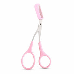 Eyebrow Scissors with Comb 2-in-1 Stainless Steel Curved Eyebrow Trimmer Scissors Beauty Shears for Women