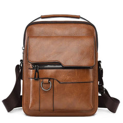 Men Large-Capacity Handheld & Crossbody Bag, Casual Vertical Briefcase