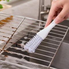 2-in-1 Grill Grate Cleaning Brush Wire Rack Cleaner with Tail Scraper, Handheld Stove Crevice Seam Brush, 1pc BBQ Cleaning Brush