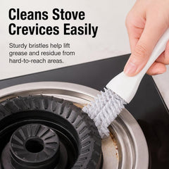 2-in-1 Grill Grate Cleaning Brush Wire Rack Cleaner with Tail Scraper, Handheld Stove Crevice Seam Brush, 1pc BBQ Cleaning Brush