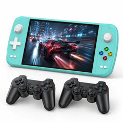 SJGAM M27 Handheld Gaming Console 7 Inch 3D Large Screen HD Portable Console, 256GB+2pcs Game Controller