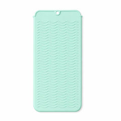 Heat Resistant Silicone Mat Pouch for Curling Iron & Flat Iron 2-in-1 Hot Hair Tool Travel Bag Organizer Non-Slip Double-Sided Wave Countertop Protective Pad for Hair Straightener