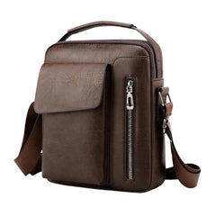 Men Vintage Business Shoulder Bag, Large Capacity Casual Crossbody Bag