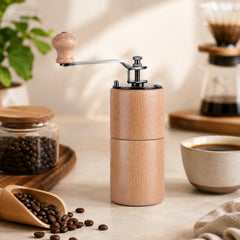 Small Portable Adjustable Hand-cranked Coffee Grinder, Beechwood Small, Beechwood Large, Black Walnut Small, Black Walnut Large, Beechwood Long, Oak Natural Color, Oak Coffee Color