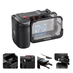TELESIN StreetGrip Kit For DJI Osmo Action 5 Pro/4/3 Aluminum Alloy Camera Cage Hand Grip Rig, For DJI Osmo Action 5 Pro/4/3