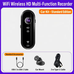Mini Magnetic Action Camera 1080P Wearable Body Cam With Wi-Fi App, EIS, Meeting Kit, Sports Kit, Cycling Kit, Car Kit