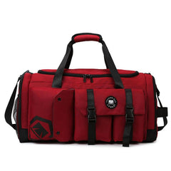 3-Way Convertible Sports Gym Bag With Shoe Compartment Water-Resistant Travel Duffle Backpack With Wet Pocket For Men Women