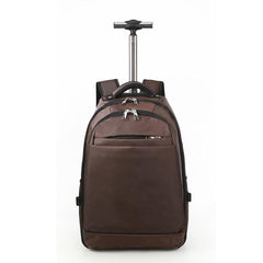 20 Inch Rolling Backpack for Travel Wheeled Laptop Backpack with Hidden Straps Carry On Trolley Bag for Business School