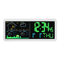 Wireless Weather Station Clock with Outdoor Sensor Digital Wall Clock Barometric Local Weather Forecast Bedside Alarm Clock