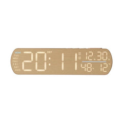 LED Digital Alarm Clock  With Temperature Display DST Dual Alarm, 6665A Wood Grain, 6665B Fabric Texture, 6686A Wood Grain, 6686B Fabric Texture