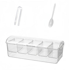 Summer 5-Compartment Fruit Freezer Tray Vegetable Snack Compartments Ice Cube Food Storage Container