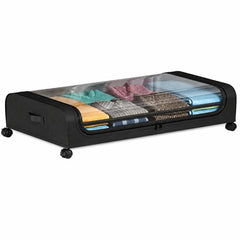 Underbed Storage Containers With Wheels Rolling Under Bed Organizer With Clear Lid