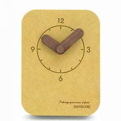 wozoom Silent Desk Clock Small Wooden Table Wall Clock