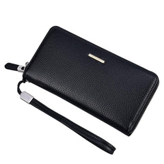 DEABOLAR Portable Long Men Wallet Casual Zipper Billfold & Hand Pouch