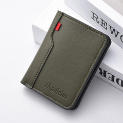 Dibaoleiou K3315 Portable Vertical Men Billfold 2-Fold Large Capacity Wallet & Card Holder