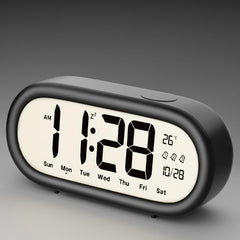 Battery Operated Digital Alarm Clock Loud Bedside Clock with 3 Alarm Settings, Temperature Date and Backlight Snooze