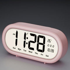 Battery Operated Digital Alarm Clock Loud Bedside Clock with 3 Alarm Settings, Temperature Date and Backlight Snooze