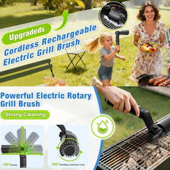 LZ-8057 Electric Grill Cleaning Brush Cordless Variable Speed Rotating Multi-Purpose Cleaner Brush, LZ-8057
