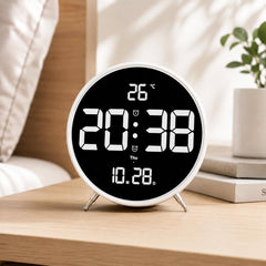 8.3-inch Large LED Digital Alarm Clock Adjustable Brightness with Temperature / Date / Week & Dual Alarms