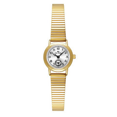 BS Bee Sister FA1870 Womens Vintage Small Round Watch With Bamboo Style Expansion Band & Small Seconds Dial