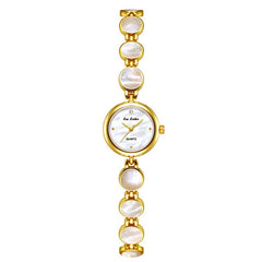 BS Bee Sister FA1873 Women Round Bracelet Watch Vintage Mother of Pearl Style Analog Quartz Dress Wristwatch