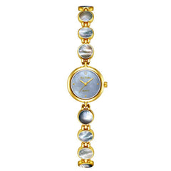 BS Bee Sister FA1873 Women Round Bracelet Watch Vintage Mother of Pearl Style Analog Quartz Dress Wristwatch