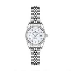 BS Bee Sister FA1787 Women Steel Band Dress Watch Rhinestone Bezel Analog Wristwatch with Date Calendar