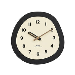 wozoom Modern Oval Wall Clock Silent Non Ticking Walnut Wood Pendulum Decorative Timepiece, Minimalist Medium, Minimalist Large, Swinging Medium, Swinging Large
