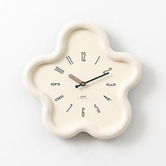 wozoom Flower Shaped Wall Clock Silent Creamy Style Decorative Clock, Minimalist Beige, Minimalist Red, Swing Red With Second Hand, Swing Beige, Swing Red, Swing Green