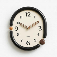 wozoom Retro Oval Wall Clock Silent Decorative Quartz Clock, Minimalist Black, 3D Design Aluminum Hands Brown, 3D Design Aluminum Hands Black, 3D Design Wooden Hands Black, 3D Design Wooden Hands Brown, 3D Design Wooden Hands Red                       ...
