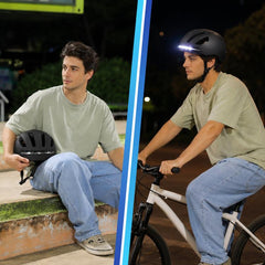 Smart Bike Helmet with Turn Signals LED Rechargeable Commuter Helmet for Electric Scooter Bicycle Skateboard